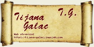 Tijana Galac vizit kartica